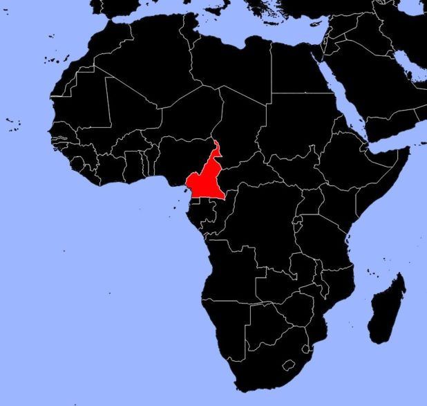 Cameroun sur une carte d'Afrique