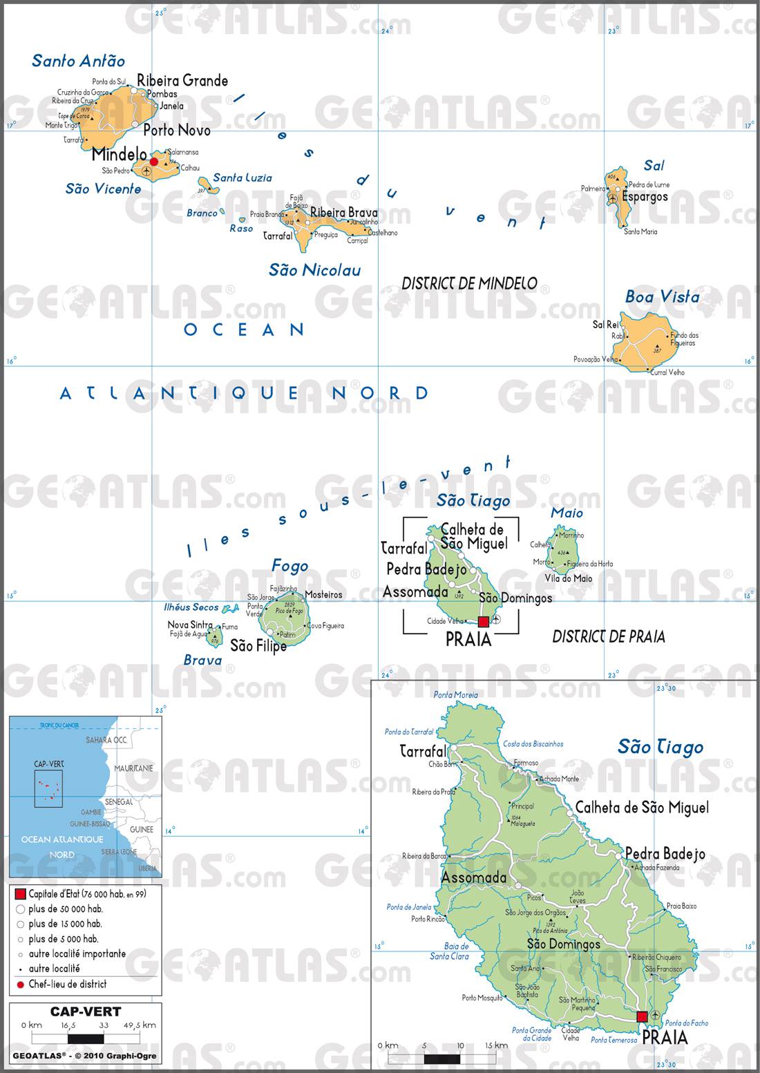 Cap-Vert carte Cap-Vert carte