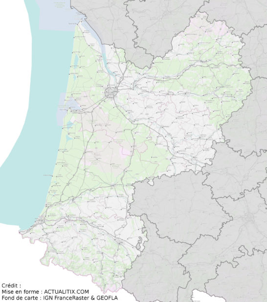 Carte de l'Aquitaine