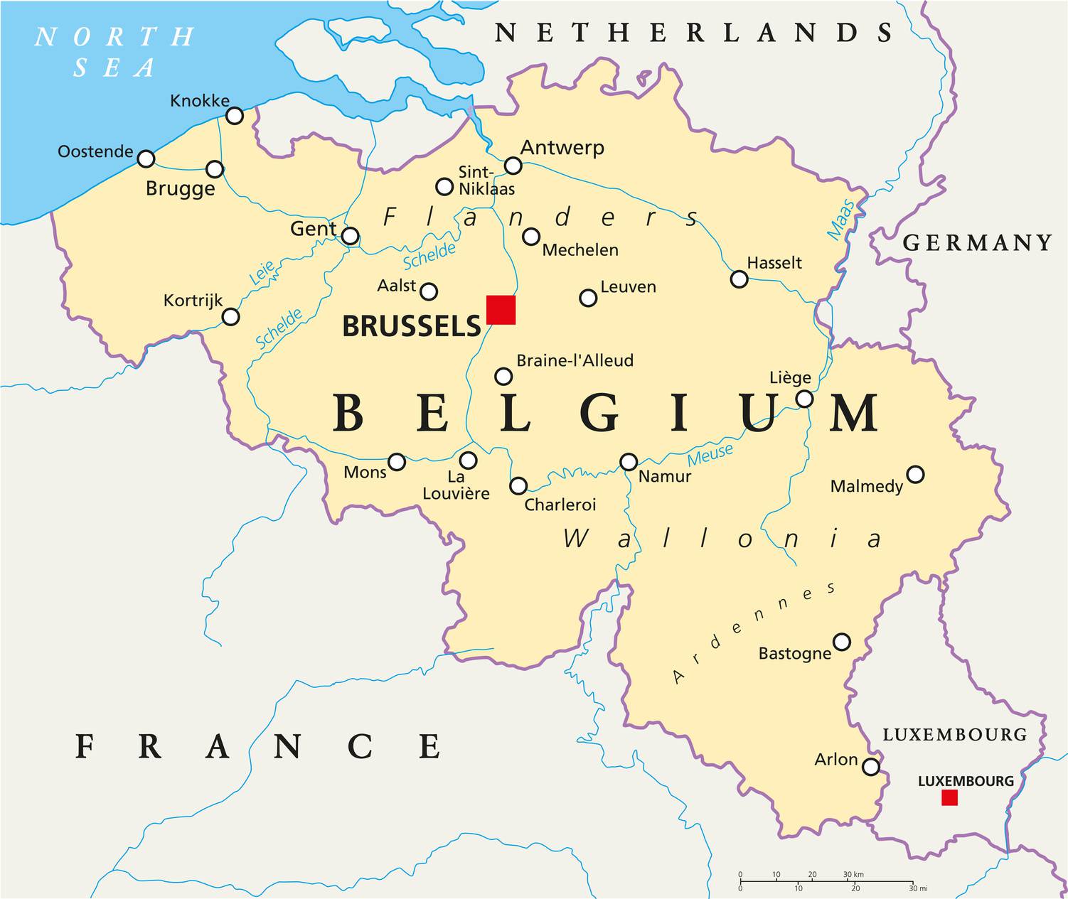 carte belgique