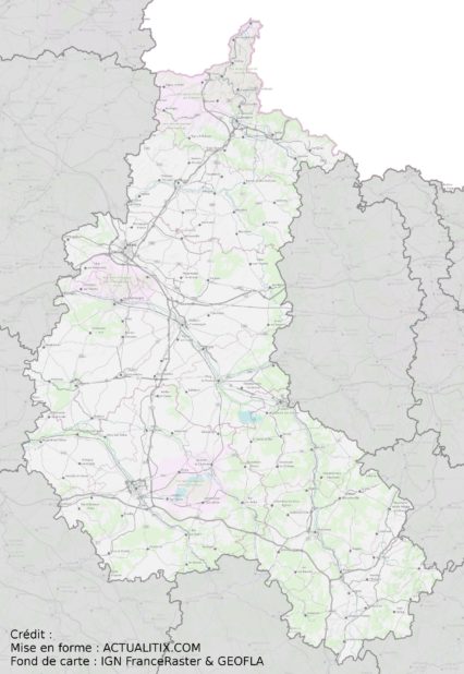 Carte de la Champagne-Ardenne