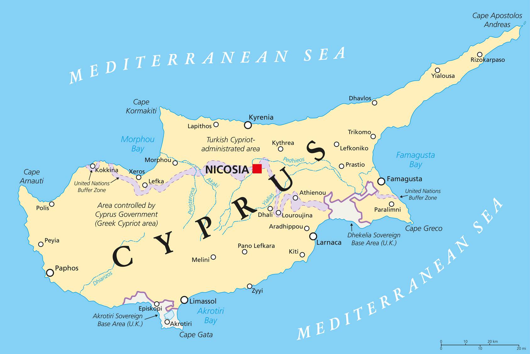 Carte de Chypre