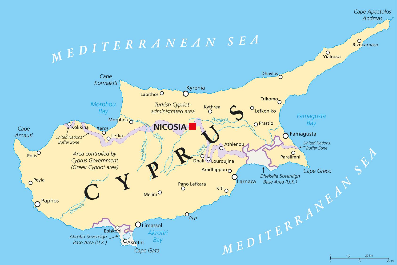 ile de chypre carte europe