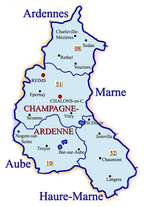 Carte De La Champagne Ardenne Plusieurs Cartes De La Région