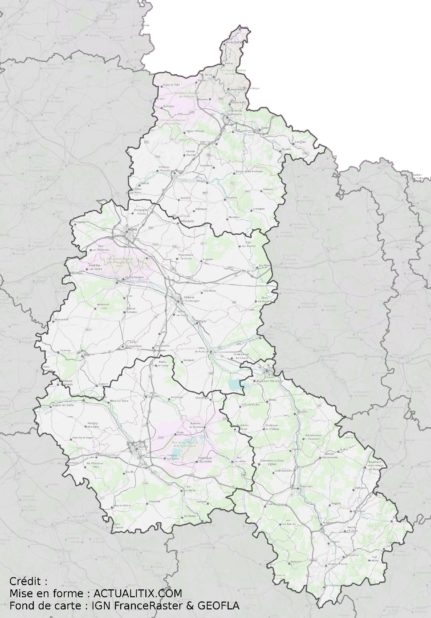 Carte détaillée de la Champagne-Ardenne