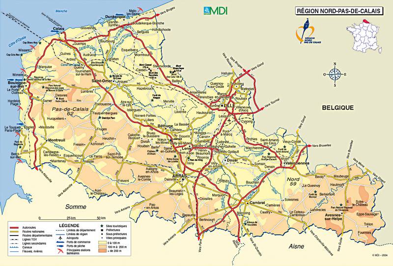 carte-nord-pas-de-calais-detaille