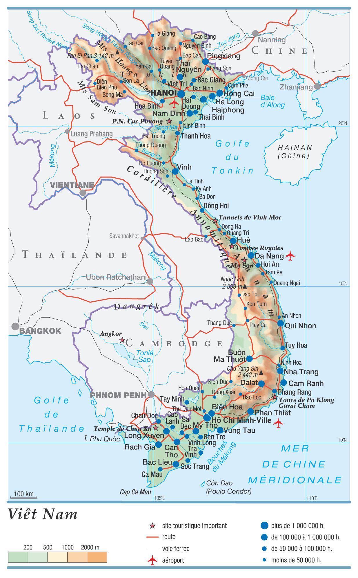 Carte du Vietnam  Vi t Nam  Plusieurs cartes du pays  d Asie