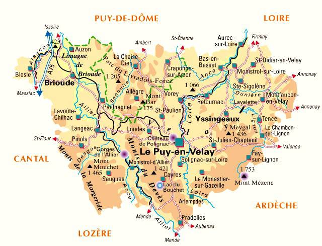Carte de la Haute-Loire - Politique Carte de la Haute-Loire - Politique