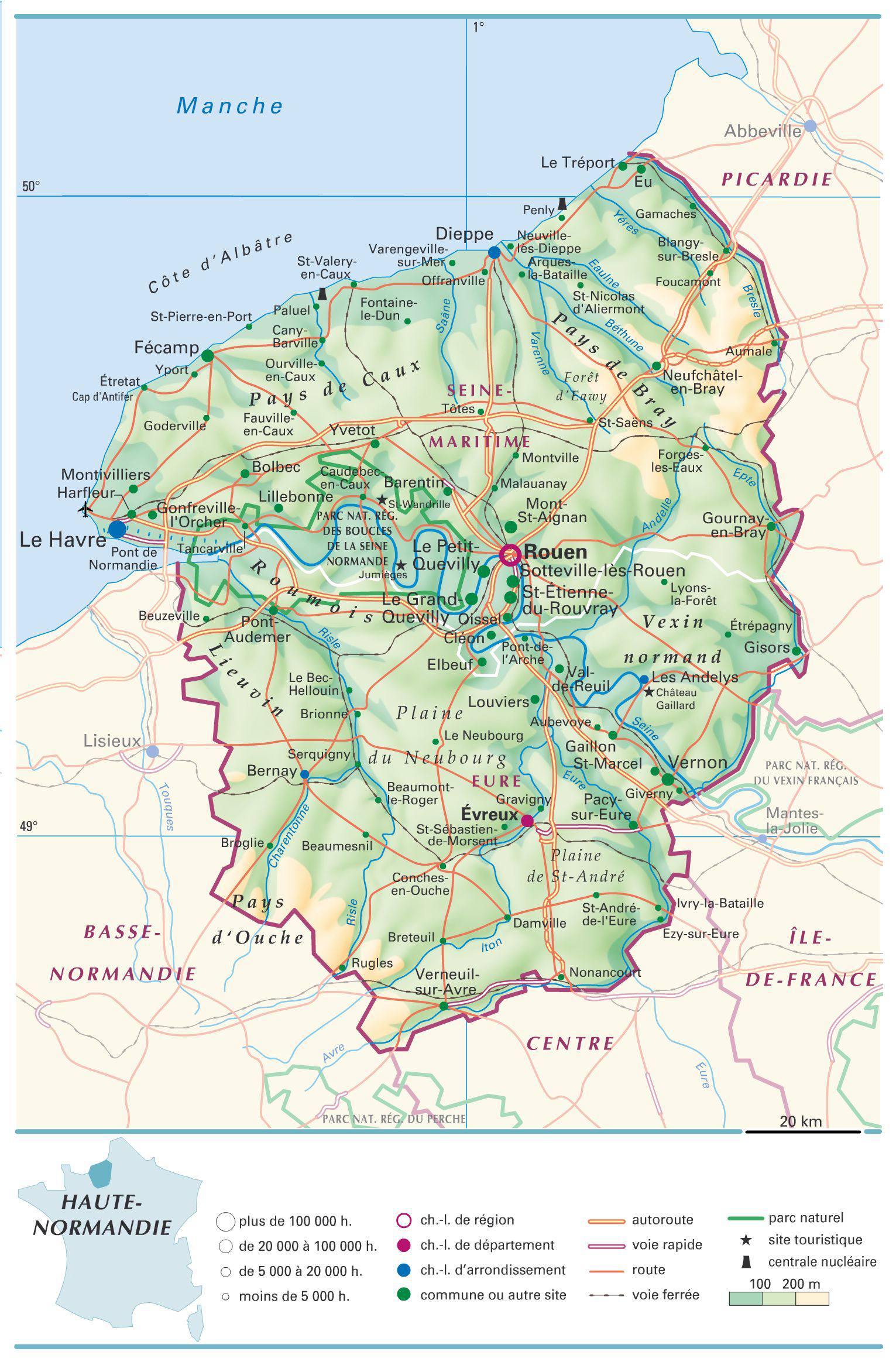 carte region haute normandie