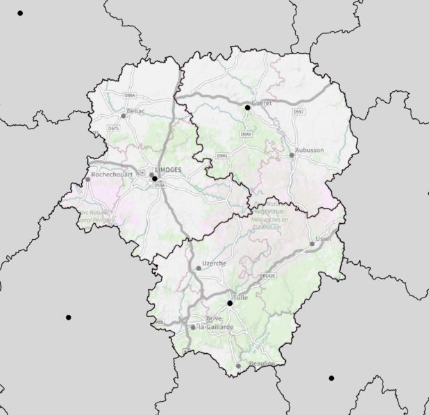 Carte du Limousin