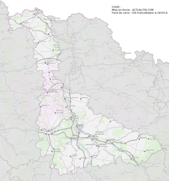 Carte de la Meurthe-et-Moselle