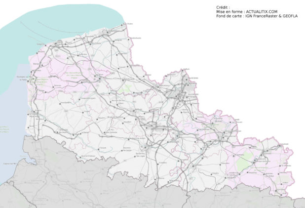 Carte du Nord-Pas-de-Calais