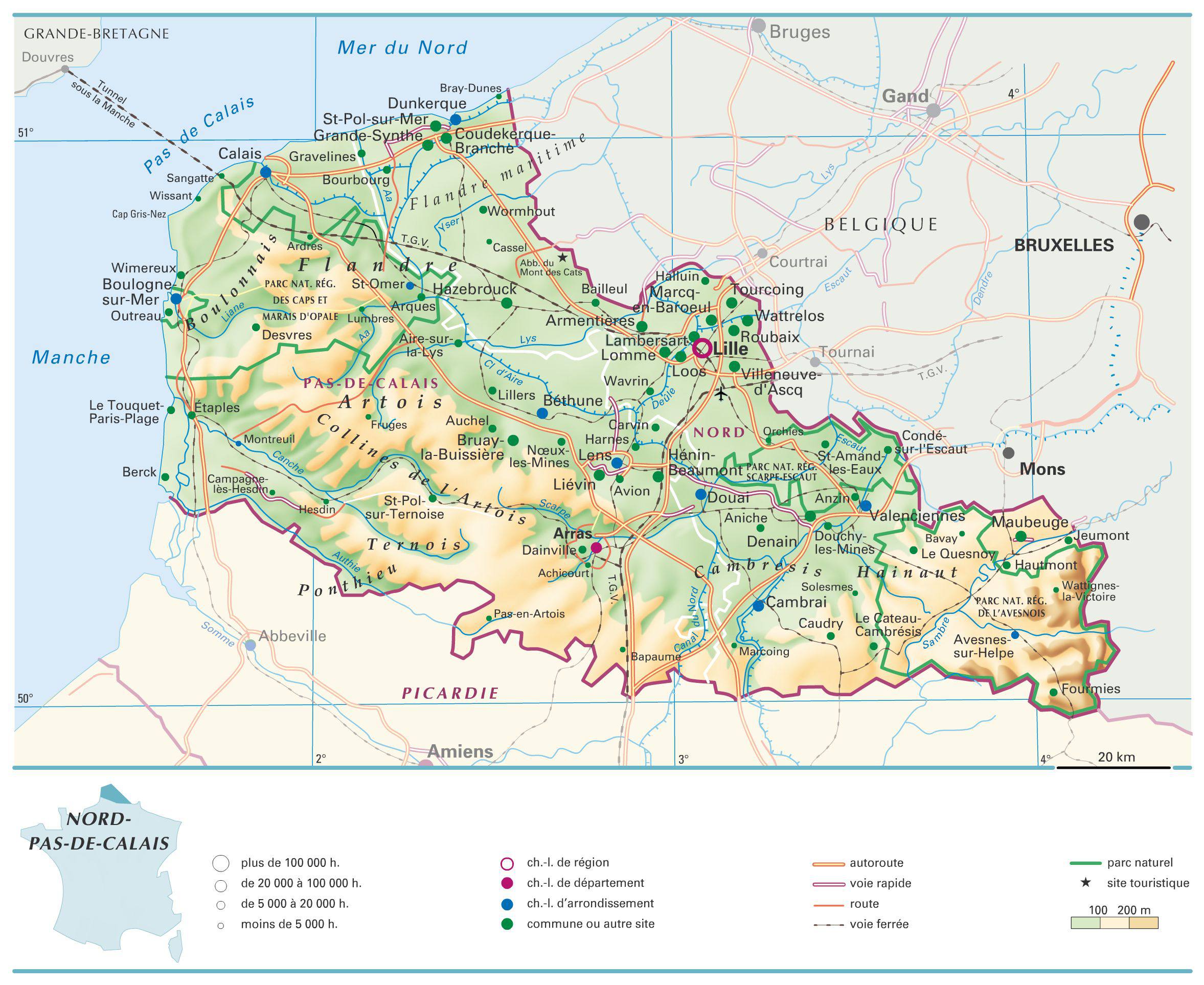 carte-nord-pas-de-calais-detaille