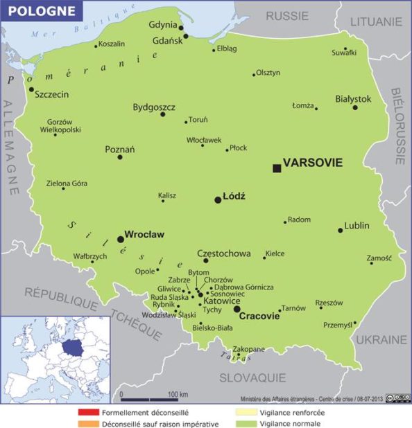 Carte de la Pologne