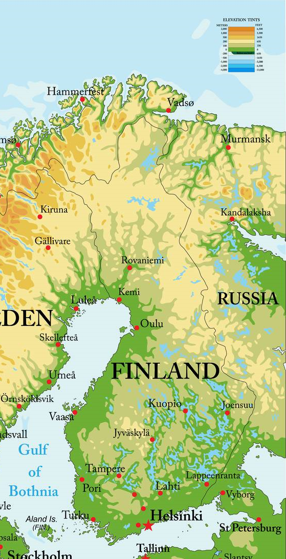 Résultat de recherche d'images pour "la finlande carte"