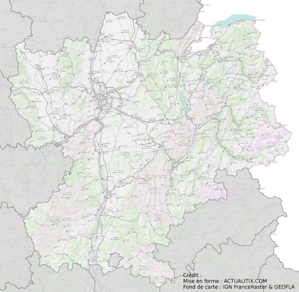Carte Rhône-Alpes (région)