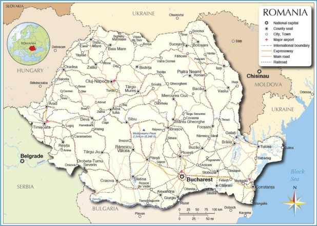 Carte de la Roumanie Carte de la Roumanie