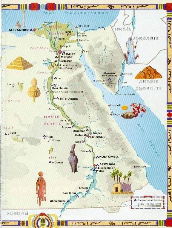 Carte Sites Touristiques Egypte 