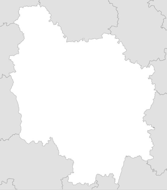 Carte vierge de la Bourgogne