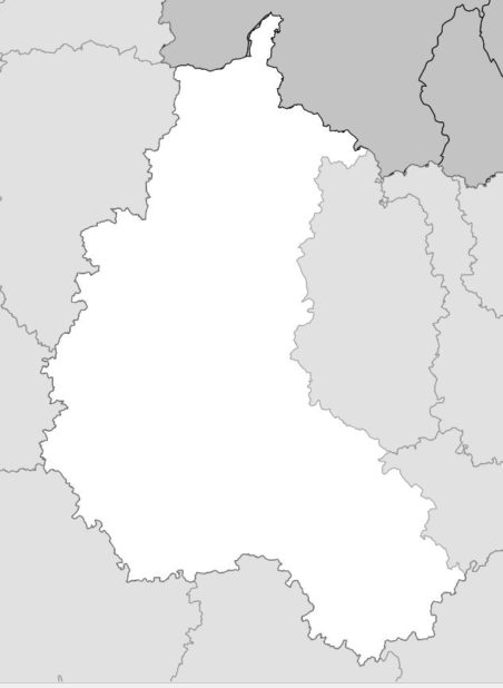 Carte vierge de la Champagne-Ardenne