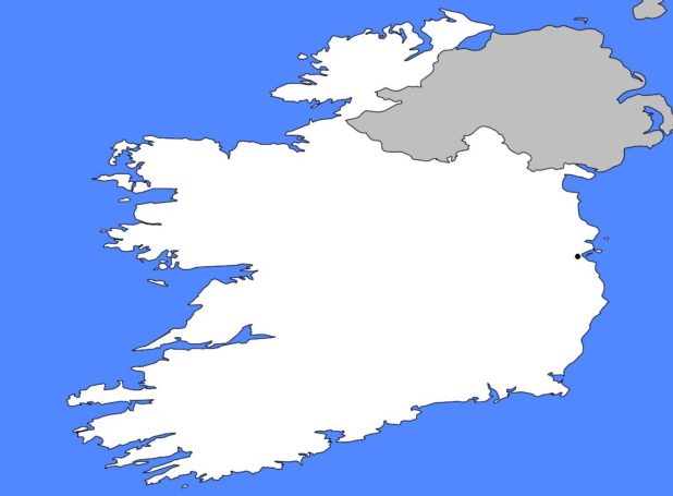 Carte vierge de l'Irlande