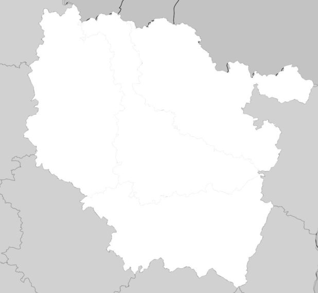 Carte vierge de la Lorraine (région)