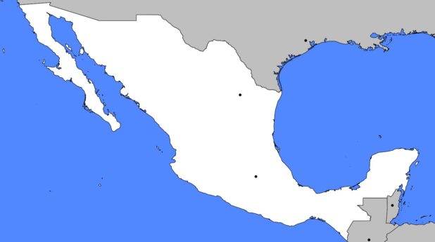 Carte vierge du Mexique