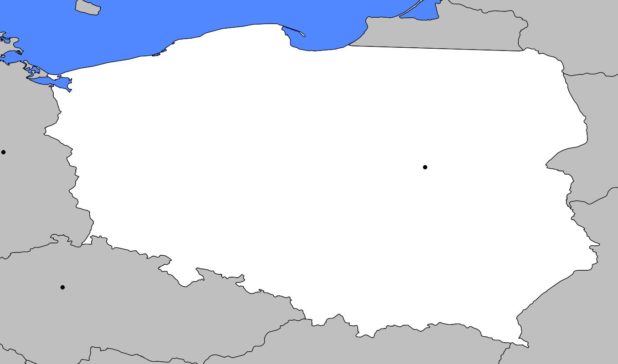 Carte vierge de la Pologne