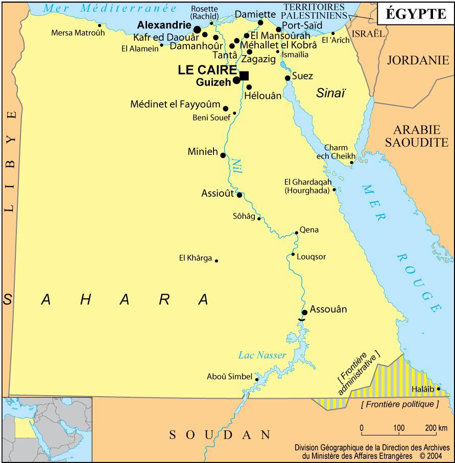 carte egypte