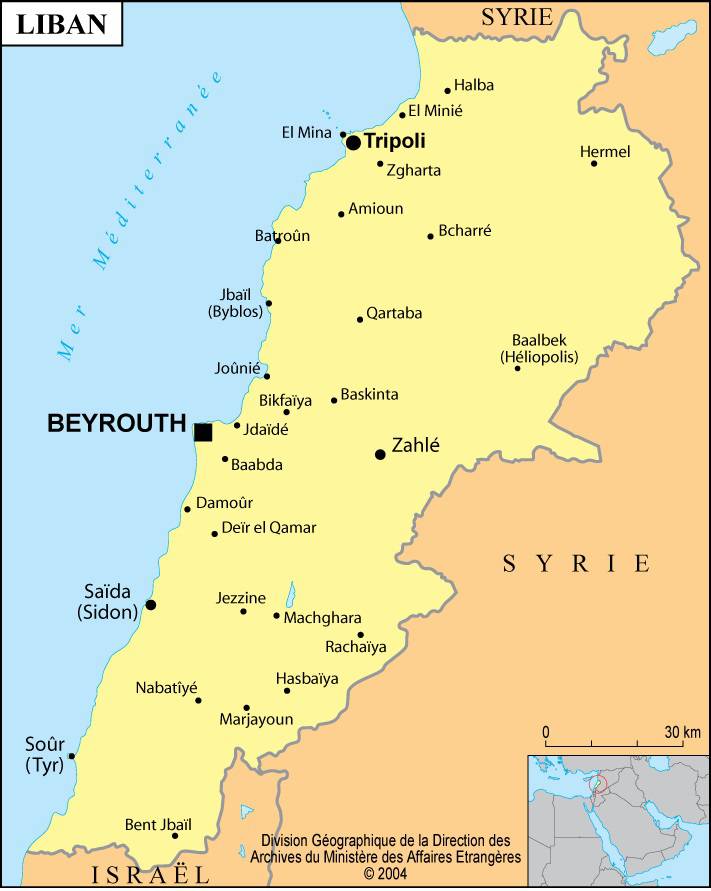 Liban carte