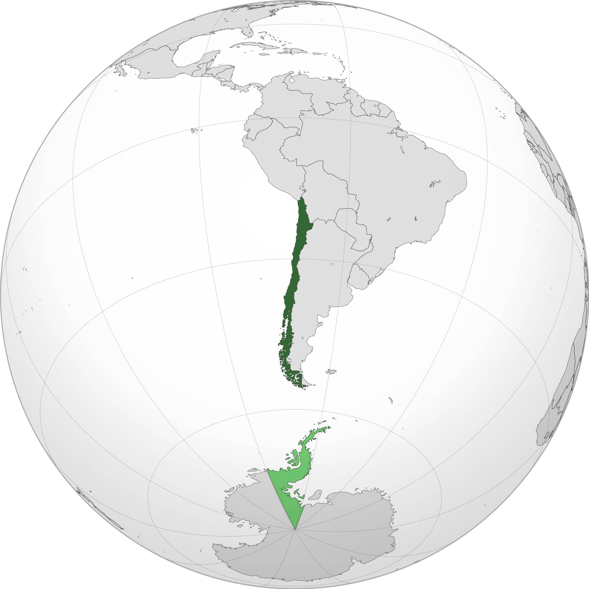 Chili sur la carte de l'Amérique-du-Sud Chili sur la carte de l'Amérique-du-Sud