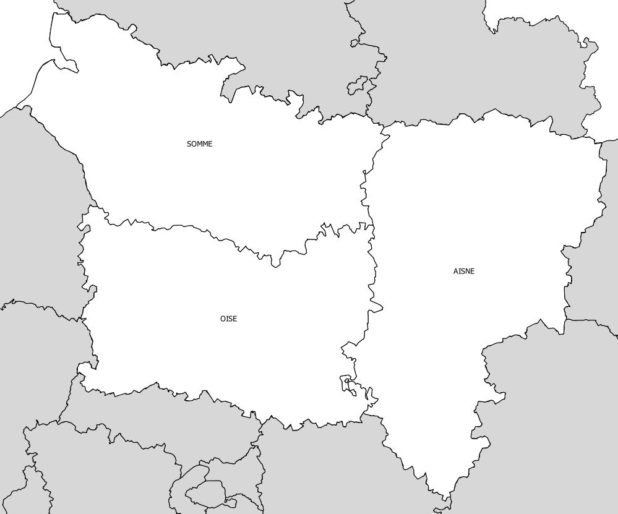 Départements de la région Picardie