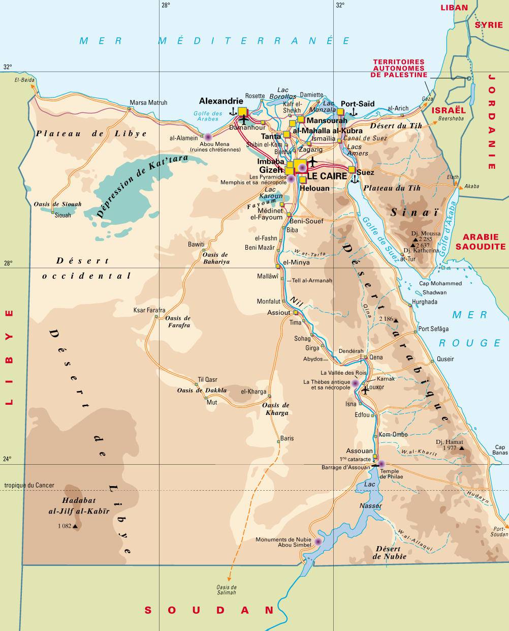 Egypte carte Egypte carte
