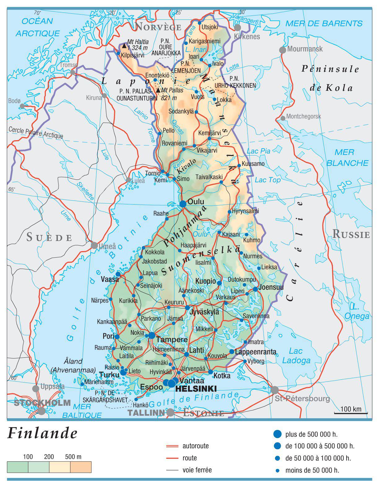Carte de la Finlande - Plusieurs cartes du pays du nord de l'Europe