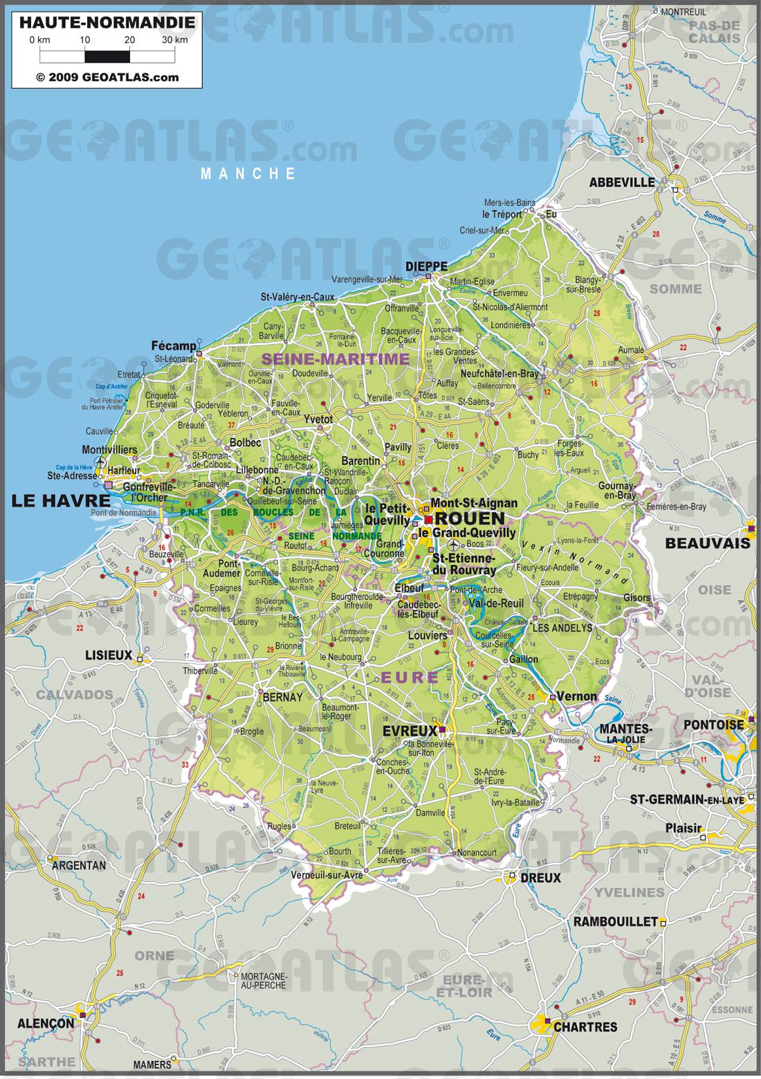Haute-Normandie carte Haute-Normandie carte