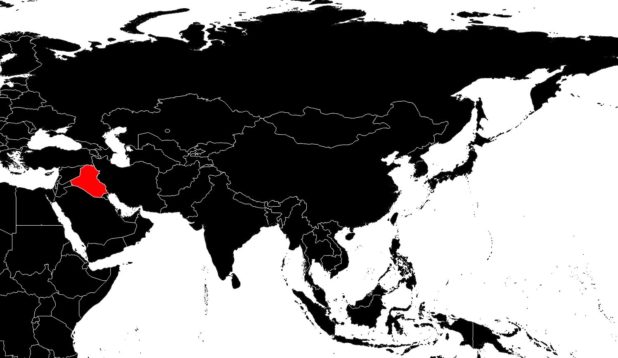 Irak sur une carte d'Asie