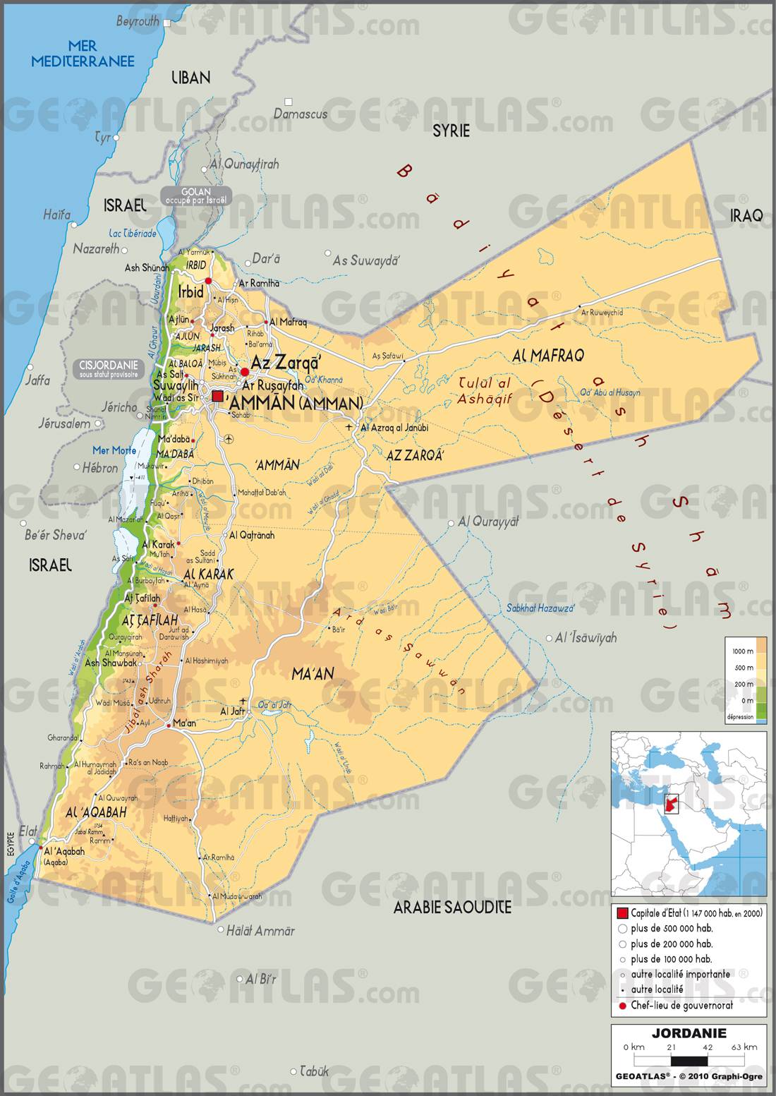 Jordanie carte Jordanie carte