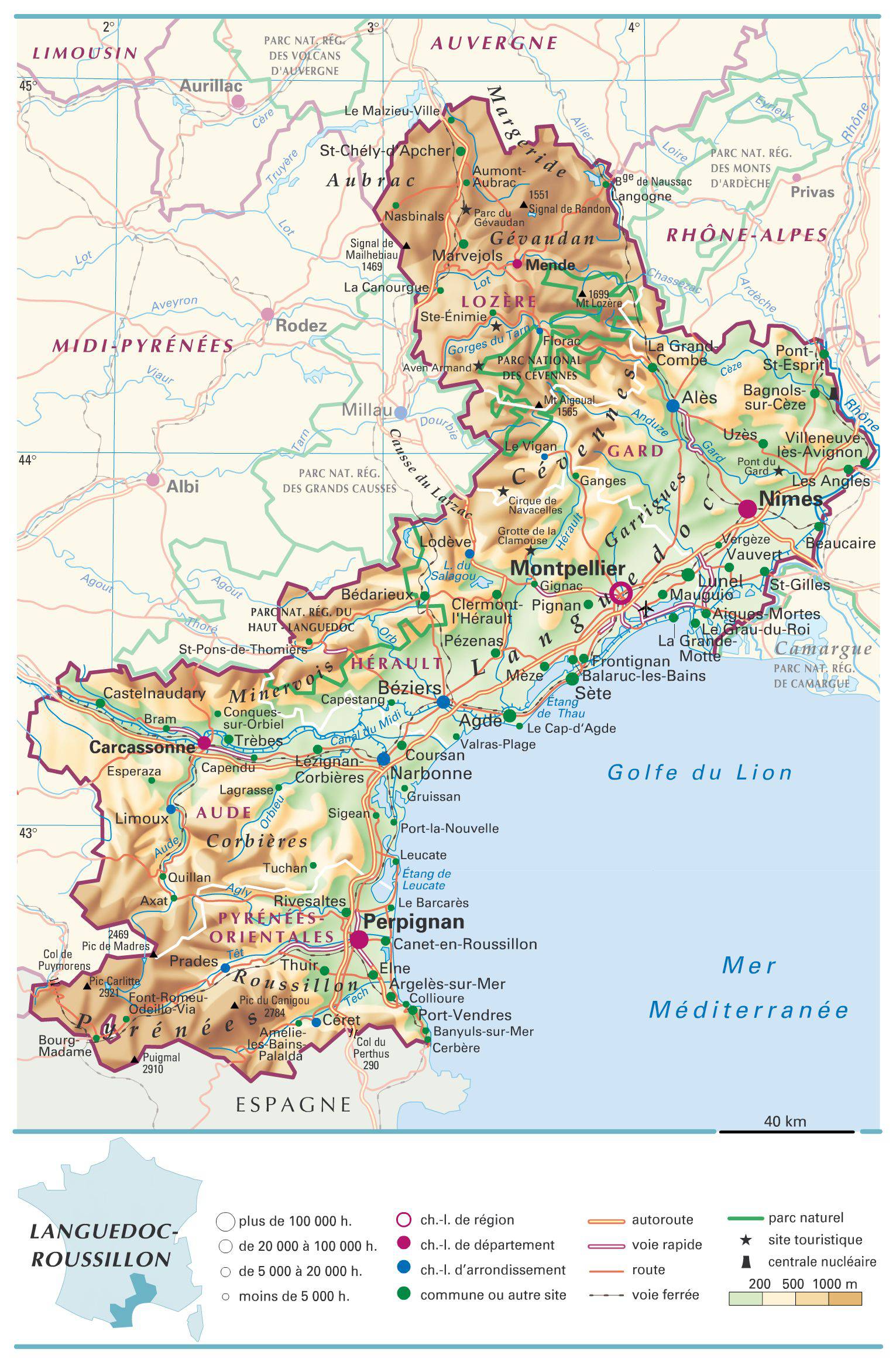 Carte Du Languedoc Roussillon Plusieurs Carte De La Région