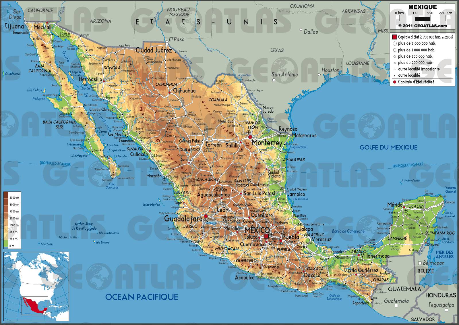 Mexique carte Mexique carte