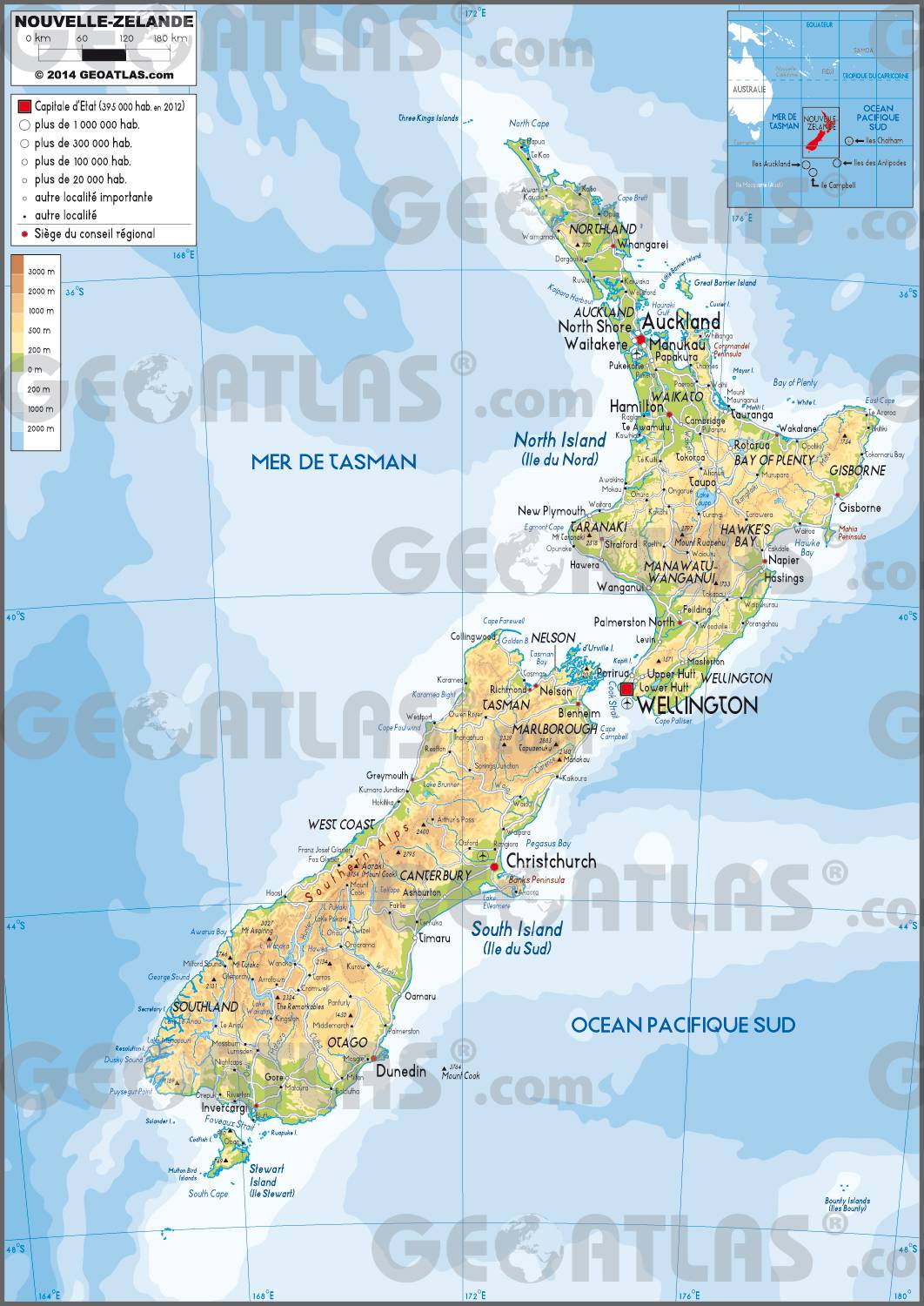 Nouvelle-Zélande carte Nouvelle-Zélande carte