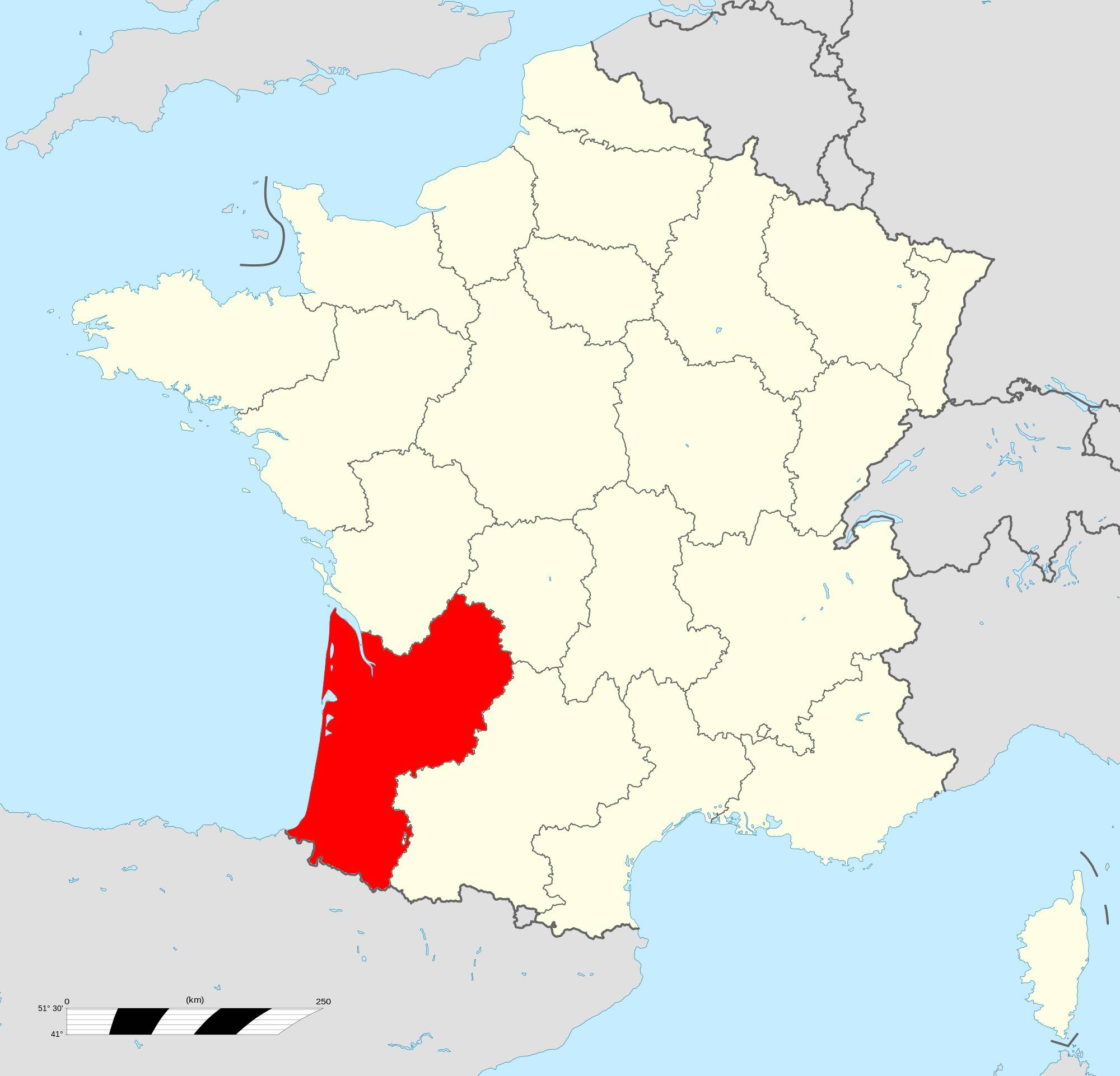 Carte de l'Aquitaine - Plusieurs cartes de la région (administratives...)