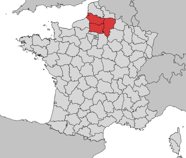 Où se trouve la région Picardie sur une carte de France