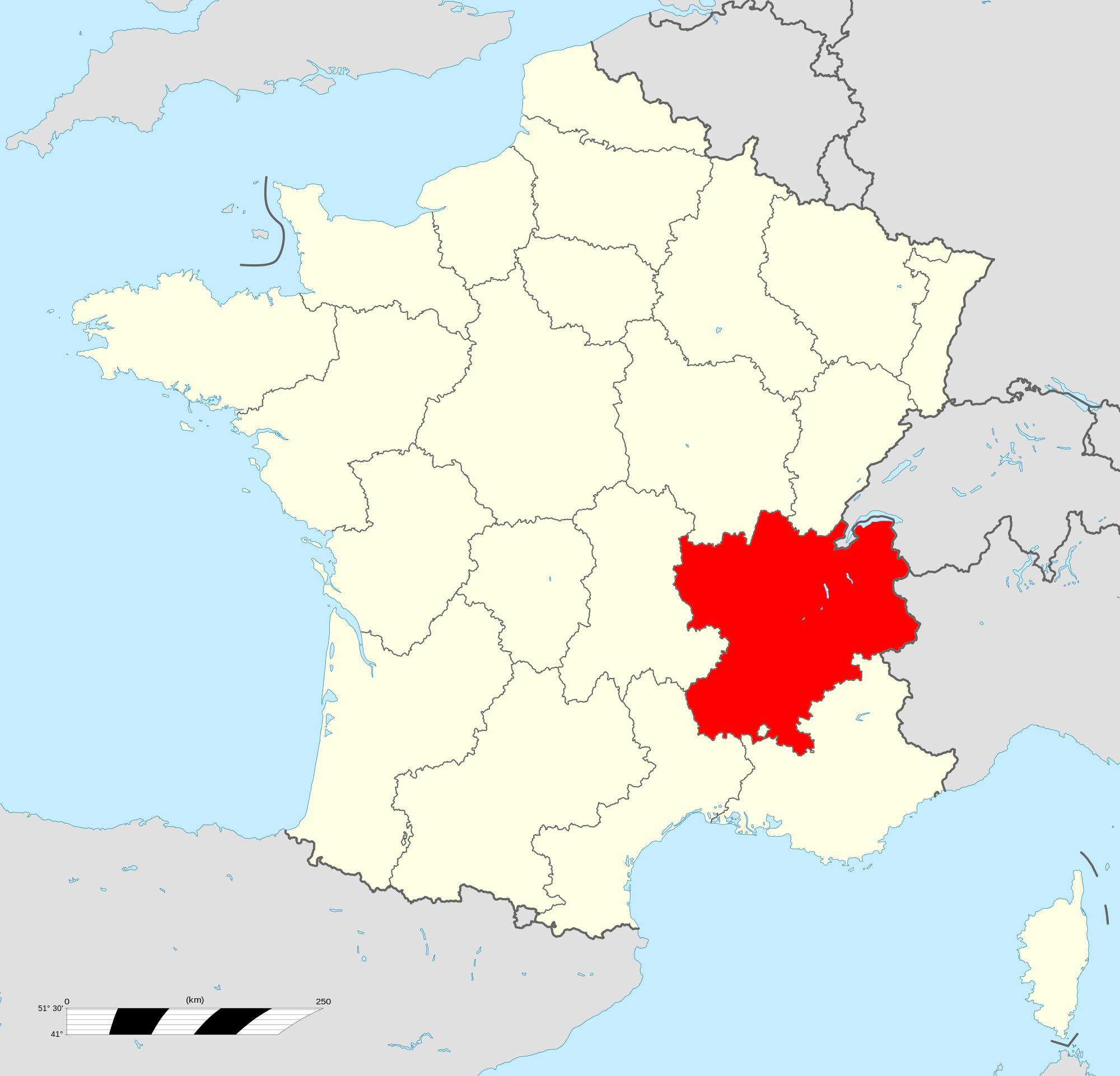 Où se trouve la région Rhône-Alpes ? Où se trouve la région Rhône-Alpes ?