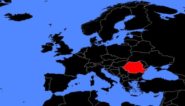 Roumanie sur une carte de l'Europe Roumanie sur une carte de l'Europe