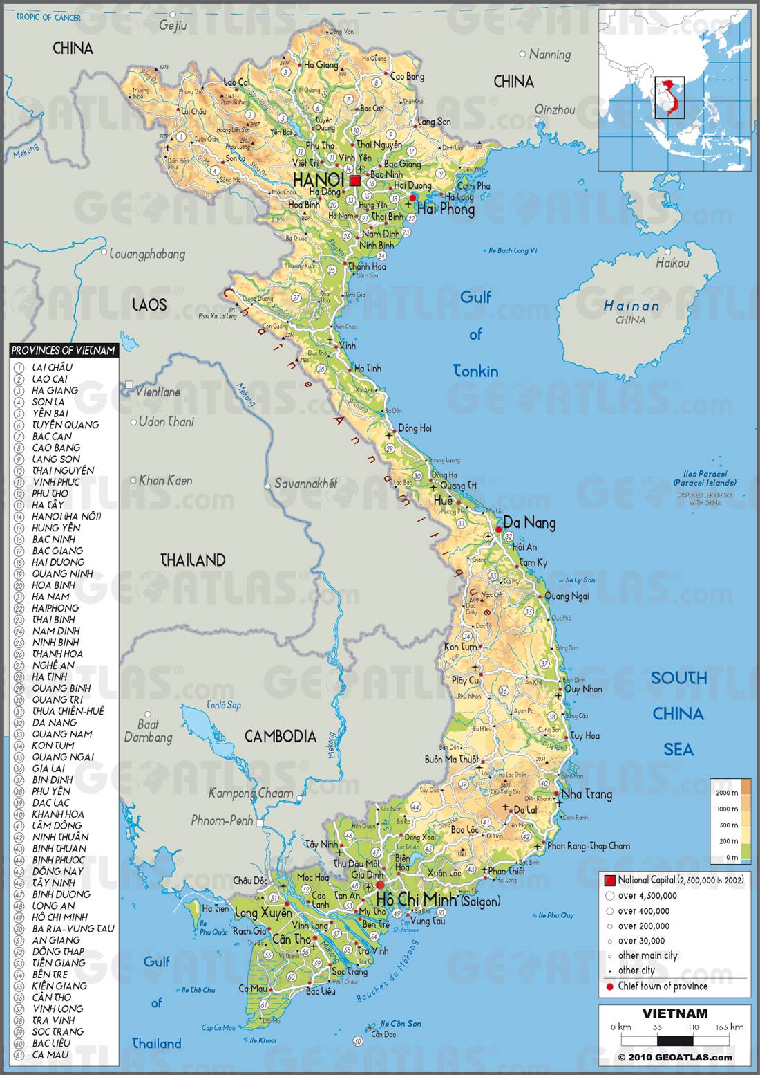 Carte du Vietnam  Vi t Nam  Plusieurs cartes du pays  d Asie