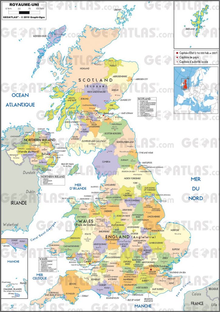 Carte administrative du Royaume-Uni Carte administrative du Royaume-Uni
