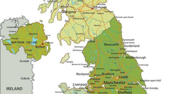 Carte de l'Angleterre - Plusieurs cartes du pays constitutif du Royaume-Uni