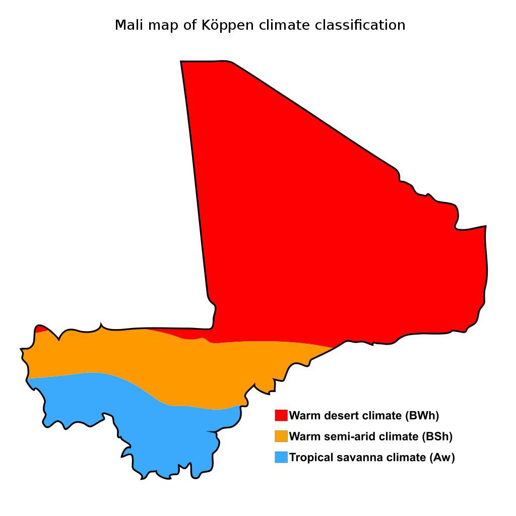 Carte du climat du Mali Carte du climat du Mali