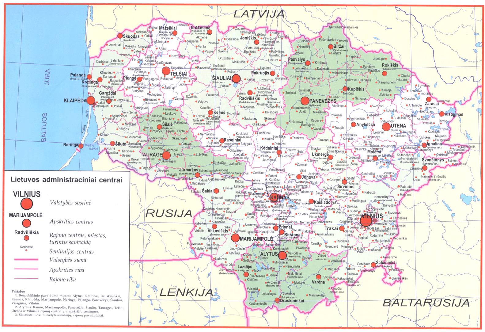 Карта в литве
