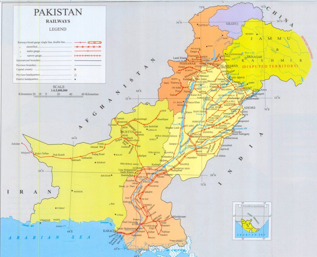 Carte détaillée du Pakistan Carte détaillée du Pakistan